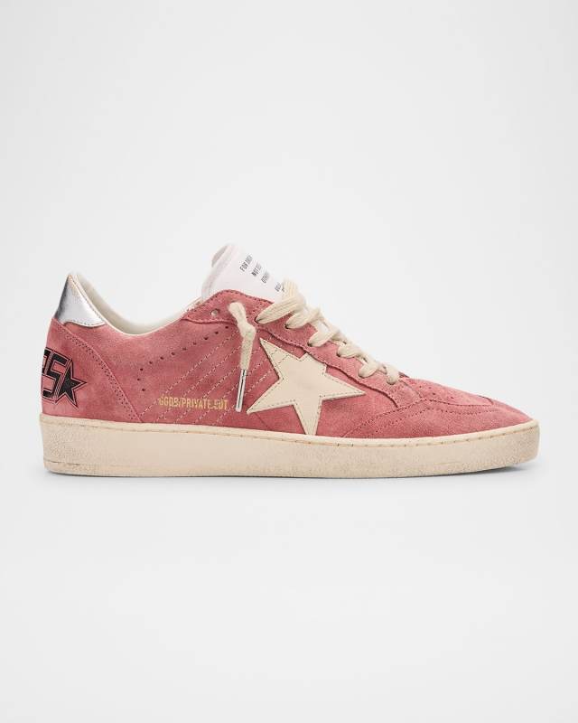Ballstar Suede Metallic Low-Top Sneakers